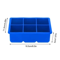 Silikon Isbitsmaskin 6 Hål Choklad Godisform Kök Matlagningsverktyg Mörkblå
