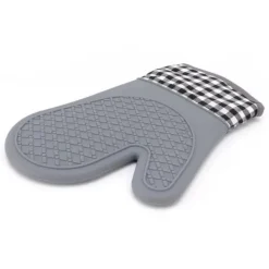 Grytlappar & Grillvantar-Silikon- och bomullsvantar Värmebeständiga handskar Ugnsvantar för Hemkök Bageri Hotell