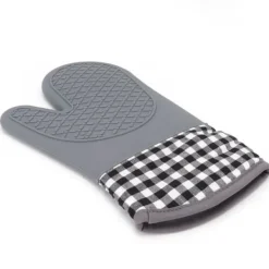 Grytlappar & Grillvantar-Silikon- och bomullsvantar Värmebeständiga handskar Ugnsvantar för Hemkök Bageri Hotell