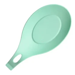 Skedhållare-Silikon Skedstöd Hög Temperaturbeständig Värmebeständig Skedhållare för Hemkök Grön