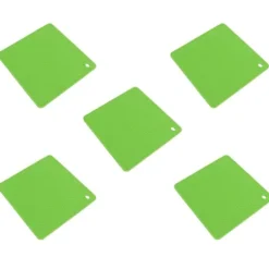 Grytlappar & Grillvantar-Silikon värmebeständig anti-halk underläggsmatta för köksbänk - 5 st Green Honeycomb Hot Pads