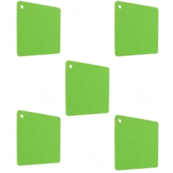 Grytlappar & Grillvantar-Silikon värmebeständig anti-halk underläggsmatta för köksbänk - 5 st Green Honeycomb Hot Pads