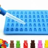 Gelatinformar-Silikonform GUMMIES BEARS med pipett