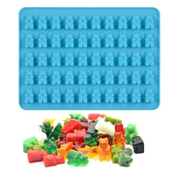 Gelatinformar-Silikonform GUMMIES BEARS med pipett