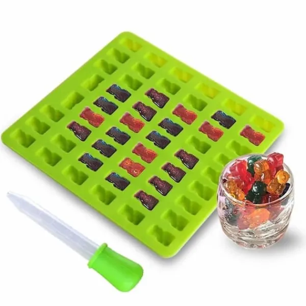 Gelatinformar-Silikonform GUMMIES BEARS med pipett
