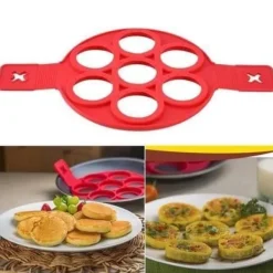 Silikonform Omelett Crepes Pannkaka 7 cirklar Snabbt enkelt sätt att göra perfekta pannkakor Köksredskap