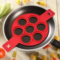 Silikonform Omelett Crepes Pannkaka 7 cirklar Snabbt enkelt sätt att göra perfekta pannkakor Köksredskap