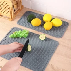 Diskställ & Torkställ-Silikontorkmatta för kök (Medium 40x30CM)