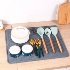 Diskställ & Torkställ-Silikontorkmatta för kök (Medium 40x30CM)