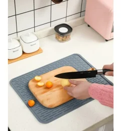 Diskställ & Torkställ-Silikontorkmatta för kök (Medium 40x30CM)