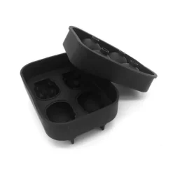 Isformar-Skeleton Skull Silikon iskubbricka med lock BPA-fri mögelmaskin Chokladgodis Halloween Deco