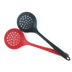 Hålslevar-Skimmerspatel med hål i silikon Lätt sked med öppningar Skimmer-skedsil med långt handtag