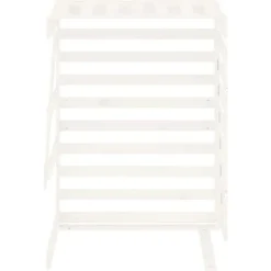 Tillbehör Till Avfallshantering-Skjulförlängning för sopkärl - Vit massiv furu | Färg: Vit | Storlek: Anpassningsbar