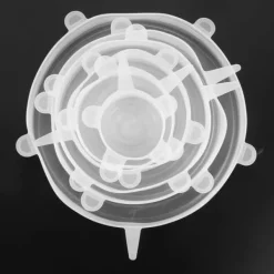 Skål lock - VVIKIZY - Set om 6 i Transparent Silikon - Återanvändbar - Flexibel - Vattentät