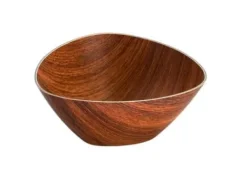 Skål Retro 24x24x10.5 cm Trekant PS Brun,24 stk/krt