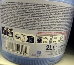 Tvättutrustning-Sköljmedel 2L lyxigt intensivt Amber & Vanilj