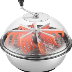 Skåltrimmer/knopptrimmer - Manuell 60 cm - Blad i rostfritt stål - Transparent lock - Våt- och torrtrim - Handvev - För hydroponisk odling