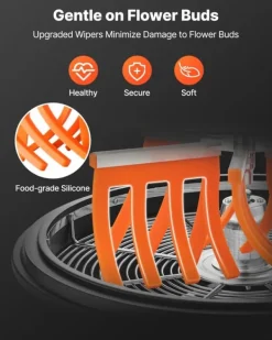 Skåltrimmer/knopptrimmer - Manuell 60 cm - Blad i rostfritt stål - Transparent lock - Våt- och torrtrim - Handvev - För hydroponisk odling