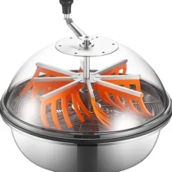 Skåltrimmer/knopptrimmer - Manuell 60 cm - Blad i rostfritt stål - Transparent lock - Våt- och torrtrim - Handvev - För hydroponisk odling