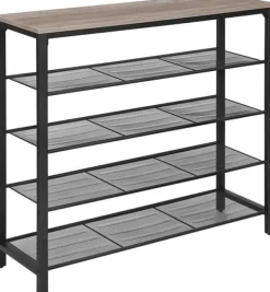 Kläd- & Garderobsförvaring-Skohylla - Skoförvaring med 4 hyllor Industriell Design 100 x 30 x 92,5 cm