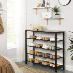 Kläd- & Garderobsförvaring-Skohylla - Skoförvaring med 4 hyllor Industriell Design 100 x 30 x 92,5 cm