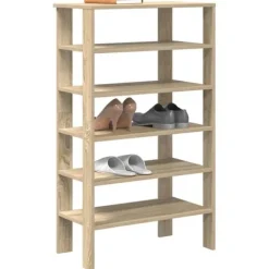 vidaXL Skohylla sonoma-ek 61x32x105 cm konstruerat trä
