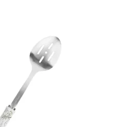 Hålslevar-Skopa med hål i rostfritt stål 33 cm med handtag i keramik - Laura Ashley - Sage Parterre av Pendeford