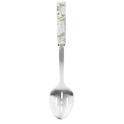 Hålslevar-Skopa med hål i rostfritt stål 33 cm med handtag i keramik - Laura Ashley - Sage Parterre av Pendeford