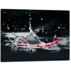 Grytlappar & Grillvantar-SKÄRBRÄDA I GLAS 52x40 CHILI PEPPAR