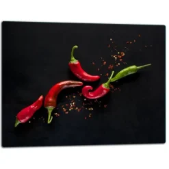 Grytlappar & Grillvantar-SKÄRBRÄDA I GLAS 52x40 CHILI PEPPAR