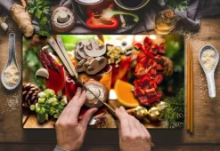 Mat- & Dryckesschabloner-SKÄRBRÄDA I GLAS 52x30 DRYCK