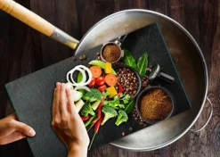 Kavlar-SKÄRBRÄDA I GLASPLATTA 52x30 KAFFE