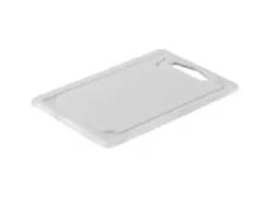 Skärbräda 50x30x2 cm med juice groove Plast Vit
