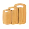 Skärbrädeset i bambu, 3 delar, lätt att rengöra