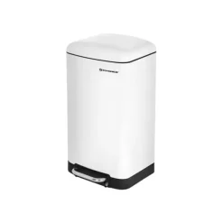 Soptunnor & Papperskorgar-Skräpfack - papperskorgen - pedal bin - stålavfallsbink - med lock - 30 l - vitt