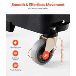 Tillbehör Till Avfallshantering-Slim Papperskorg Dolly, Passar 16/23 Gal Behållare, 200lbs Tung Duty, med Hjul