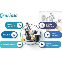 Juicepressar-Slowjuicer - G21 - Horisontell Premium - Amusante - Hög kvalitet - Effektiv