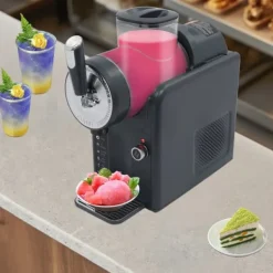 Slushmaskin - Digital isdrycksmaskin - Flera lägen - Självrengöring - EU-kontakt - För hemmet - Grå