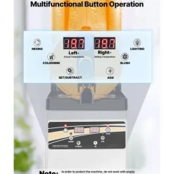 Slushmaskin för kommersiellt bruk, 15L Margarita Smoothie, Frysdrycksmaskin med hög kapacitet