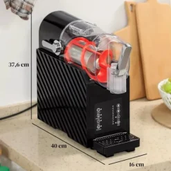 Slushmaskin, snabb kylning, omrörningsfunktion, 2,4 L, ljusfunktion, svart