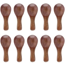 Matbestick-Små träskedar för kökskryddolja Kaffe Te Socker (10st)