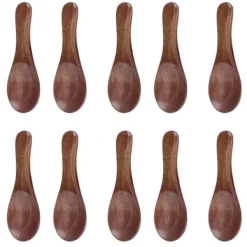 Matbestick-Små träskedar för kökskryddolja Kaffe Te Socker (10st)