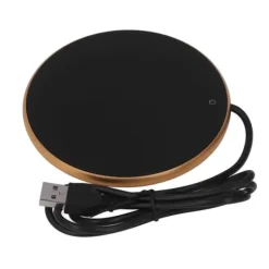 Smart USB-kaffemuggvärmare - 55°C konstant temperatur, platsbesparande guldvärmare för hem, kontor och resor