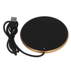 Smart USB-kaffemuggvärmare - 55°C konstant temperatur, platsbesparande guldvärmare för hem, kontor och resor
