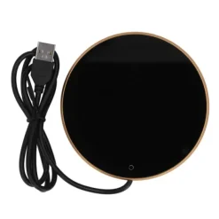 Smart USB-kaffemuggvärmare - 55°C konstant temperatur, platsbesparande guldvärmare för hem, kontor och resor