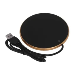 Smart USB-kaffemuggvärmare - 55°C konstant temperatur, platsbesparande guldvärmare för hem, kontor och resor