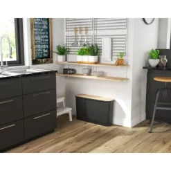 Orthex Soptunnor & Papperskorgar-SmartStore Collect Slim 46 L sorteringsset, svart