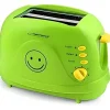 Brödrostar & Brödgrillar-SMILEY 2-fack brödrost - ESPERANZA - 7 rostningsnivåer - Grön