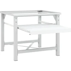 Sockel för tvättmaskin med utdragbar hylla vit - Förhöjningssockel - Förhöjningssocklar - Home & Living