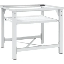 Sockel för tvättmaskin med utdragbar hylla vit - Förhöjningssockel - Förhöjningssocklar - Home & Living